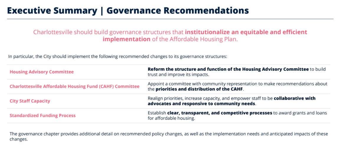 Some detail on governance, including realigning staffing to support strategic goals, slicing up the Housing Advisory Committee into two complementary bodies, and process improvements once we start funding housing projects again.