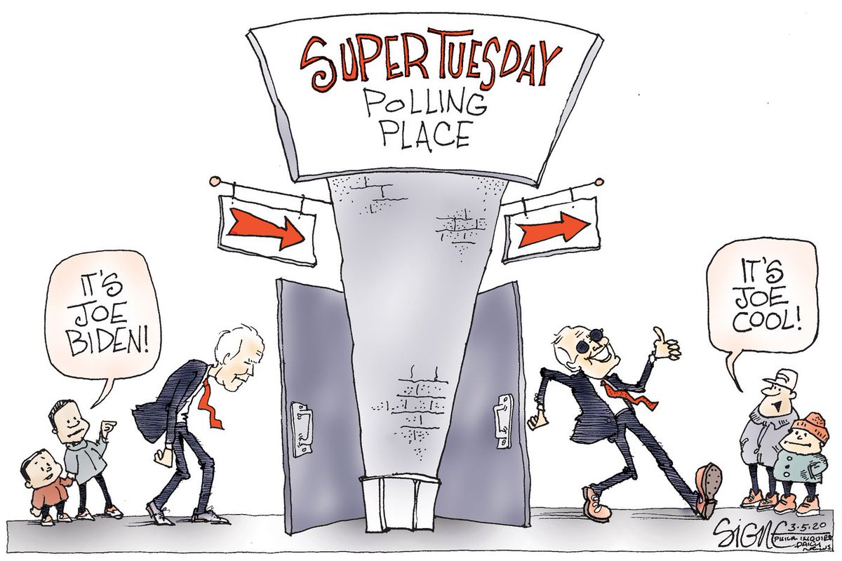tipragmata's tweet photo. Joe Biden -> Joe Cool by Signe Wilkinson @SigneWilk #JoeCool @JoeBiden @KamalaHarris https://t.co/WdC39PVg3V