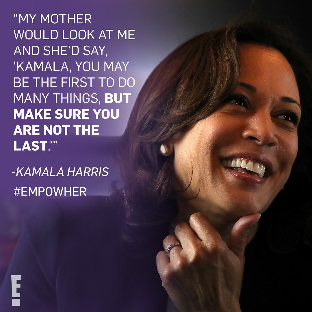 enews's tweet photo. She's speaking: Kamala Harris is officially the first female, the first Black, and the first South Asian American Vice President-Elect. #EmpowHer https://t.co/y0SPYjMD0m