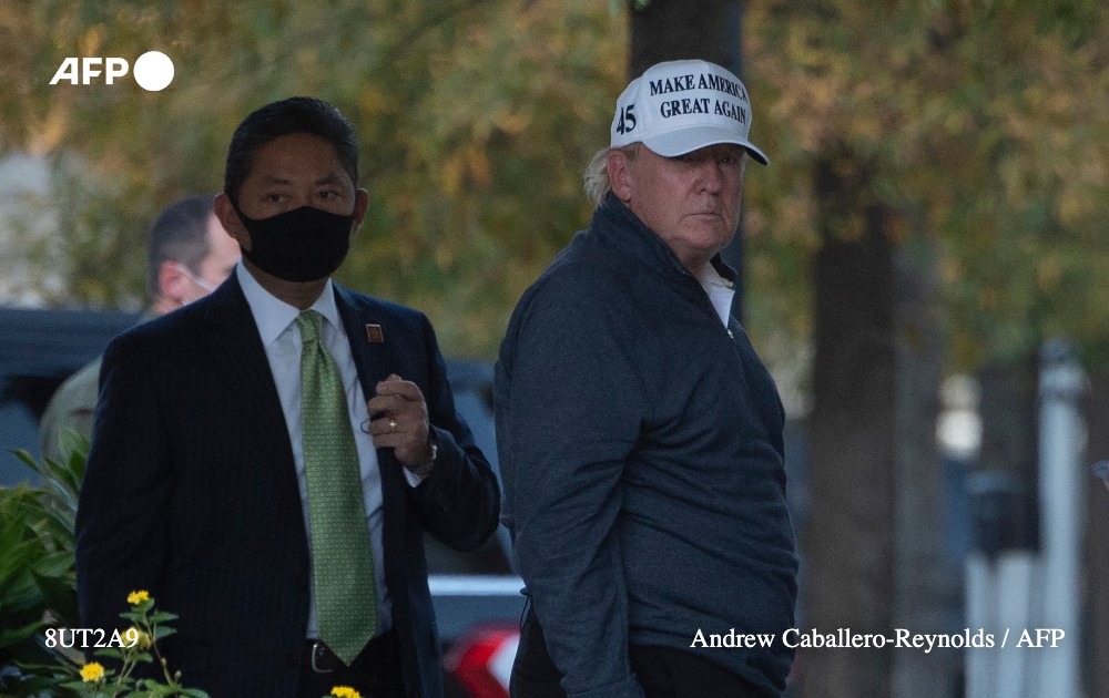 Le président américain Donald Trump, retournant à la Maison Blanche #AFP