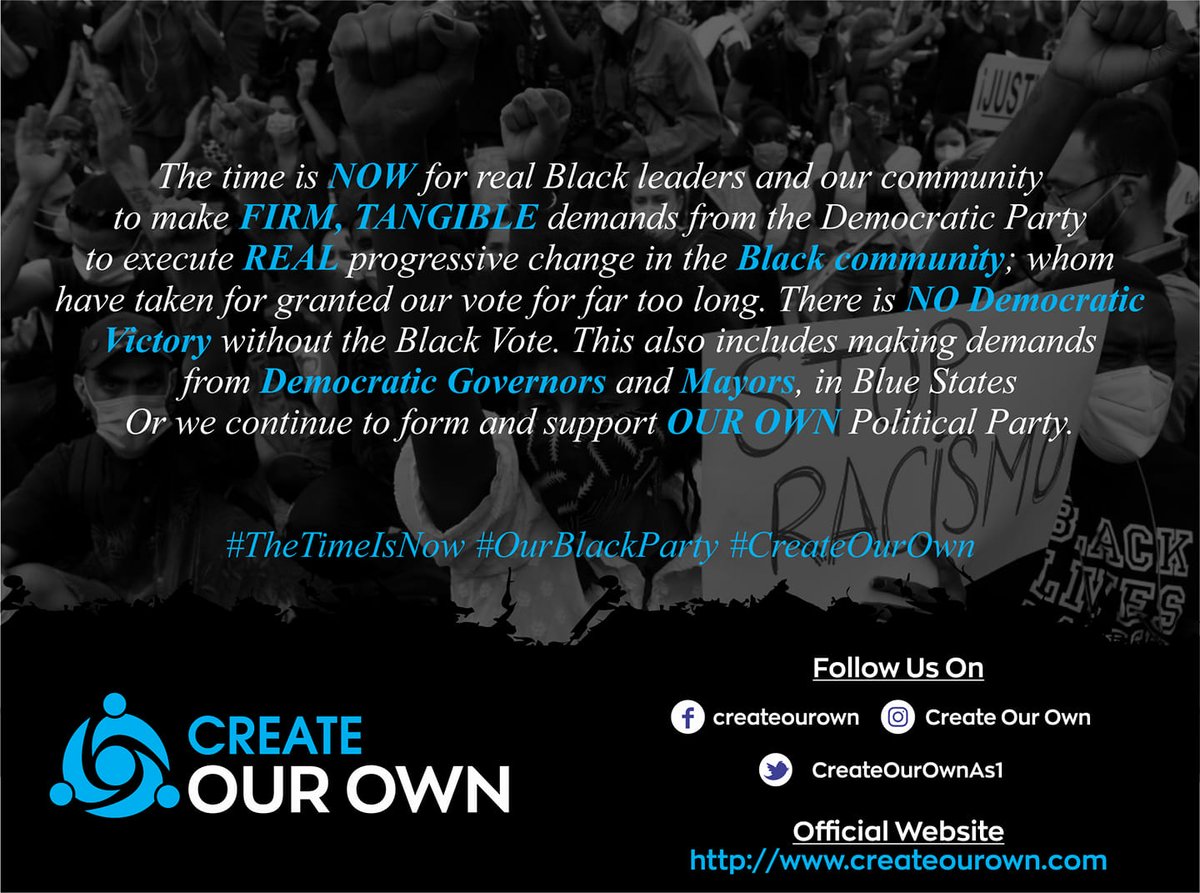 CreateOurOwnAs1's tweet image. The Time Is Now.