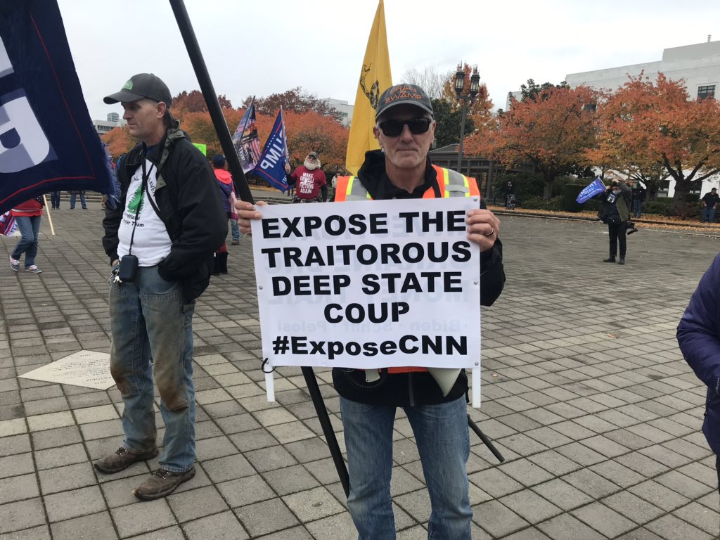 Armed attendee at Oregon State Capitol in Salem during today’s “stop the steal” rally