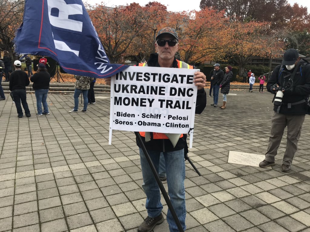 Armed attendee at Oregon State Capitol in Salem during today’s “stop the steal” rally
