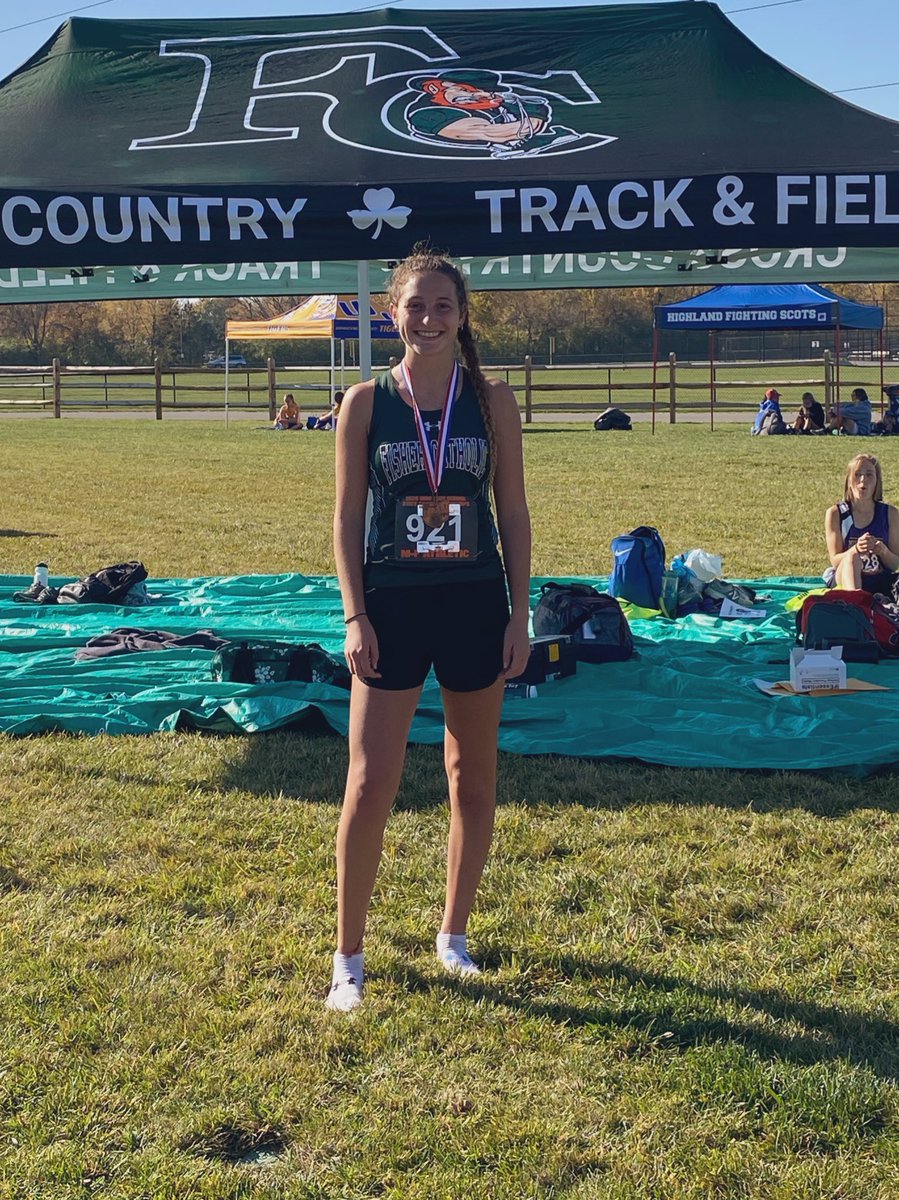 GoIrishXC's tweet photo. Natalie ran her fastest 1 mile split this season despite a trip, spike to the ankle &amp; fall at 200m. She quickly got back up &amp; was able to move herself up to a medal &amp; All-Ohio finish! She’s shown us time &amp; time again this season that she’s a tough competitor! https://t.co/pkGD1BY9pg