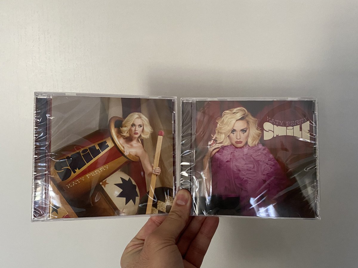 I bought every single  @katyperry   #Smile Alternate Cover CD and they just arrived I’m so happy none of them are cracked because I’ve seen so many that were cracked. I’m so happy I get to own these I feel like they’re very limited edition since they were only sold for like 2 days.