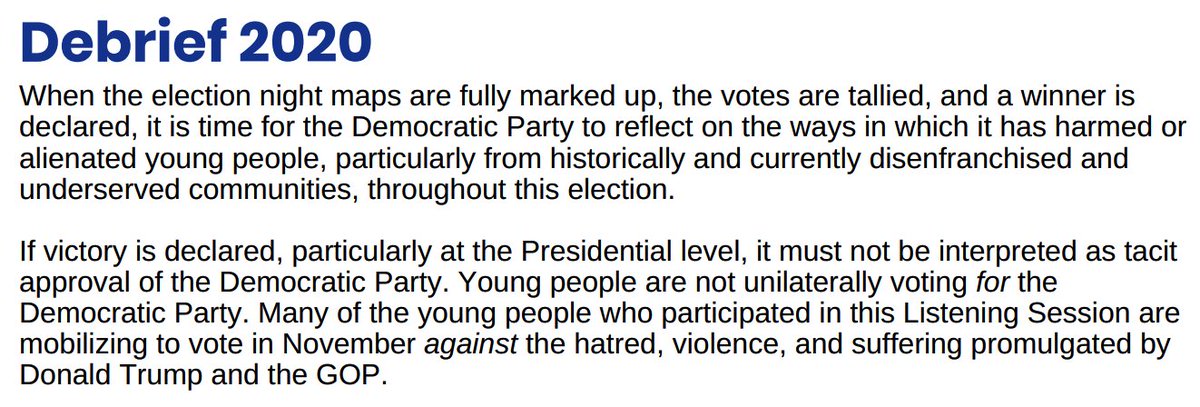 Yea we're celebrating tonight.

But we — and the unprecedented youth voter turnout that helped secure this #election —will leave this here for tomorrow.

Read it all in the Our Voices 2020 report: bit.ly/OurVoicesReport