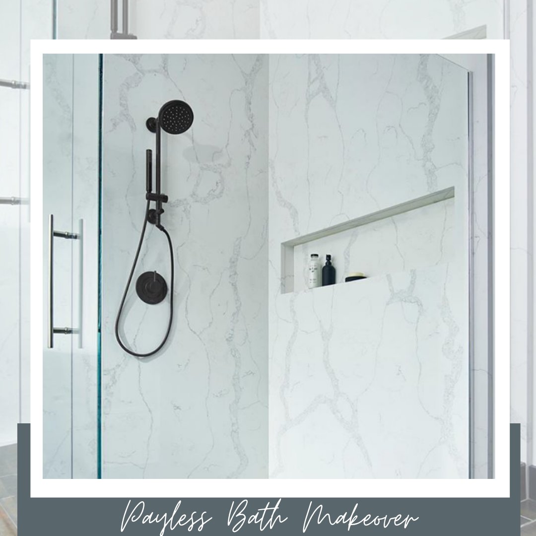 PaylessBath's tweet photo. Simple & sleek shower storage 😱✨
.
.
#paylessbathmakeover #shower #showerorganization #modernshower #marble #acrylicshower #modernbathroom #bathroom #bath #whitebathroom #whiteandgreybathroom #blackhardware #white #remodel #LAbathremodel #bathroommakeover #bathroomremodel https://t.co/dInd0ybaTW
