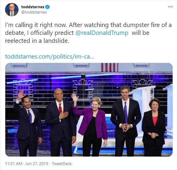 Todd Starnes was very confident in June of 2019.