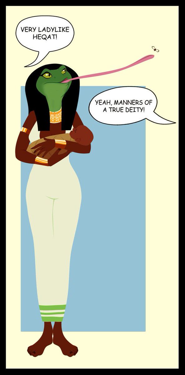 there is a frog goddess called Heqet she is strong