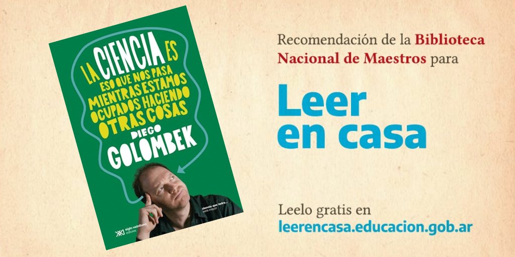trottanico's tweet photo. Diego Golombek nos invita a ver la vida con ojos de científico para entender de qué modo construimos nuestras percepciones y creencias. "La ciencia es eso que nos pasa mientras estamos ocupados haciendo otras cosas" de @sigloxxiarg.
Leelo gratis en https://t.co/aOGfnI9Shc https://t.co/GKnRH6Gh9F