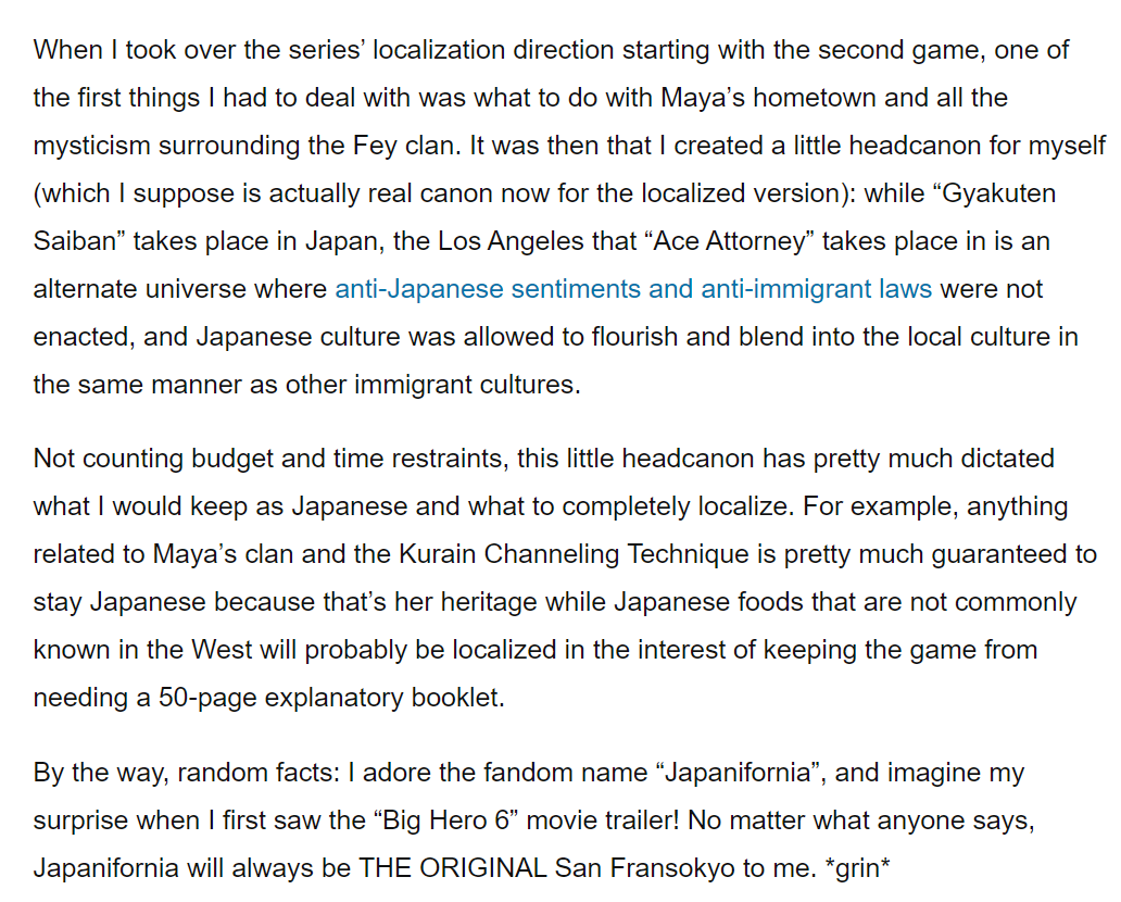 insight of Janet Hsu's personal headcanon of Phoenix's universe in the localization version.