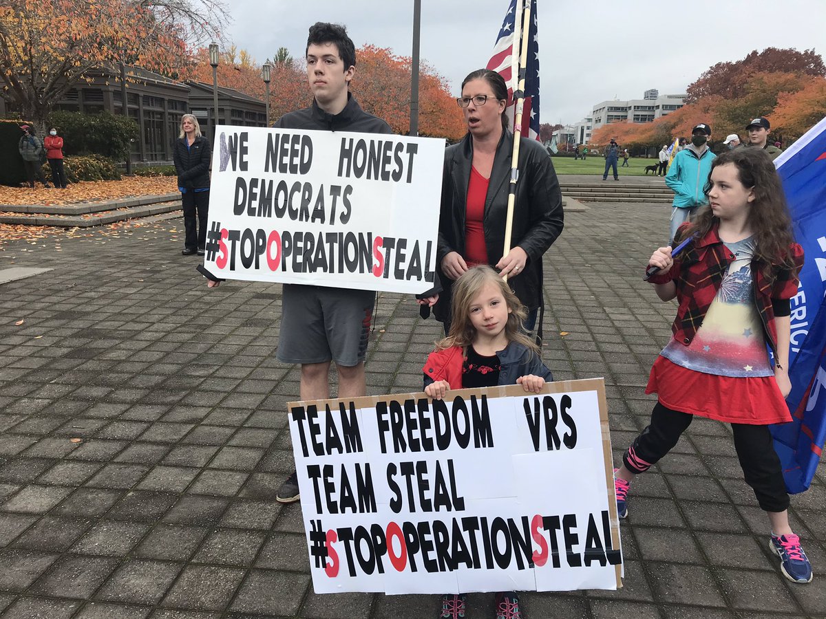 Here are some signs from Stop the Steal rally at the Oregon State Capitol in Salem today