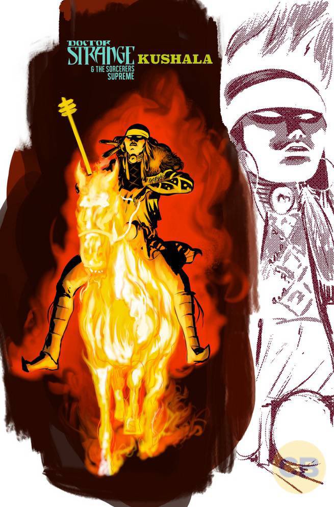 DAY 7: KUSHALA! In the mid 1800s Kushala’s tribe were killed by the US Army. Kushala prayed and was possessed by a Spirit of Vengeance. She traveled the world studying different forms of magic which led to her becoming the Sorcerer Supreme of her time  #NativeAmericanHeritageMonth  