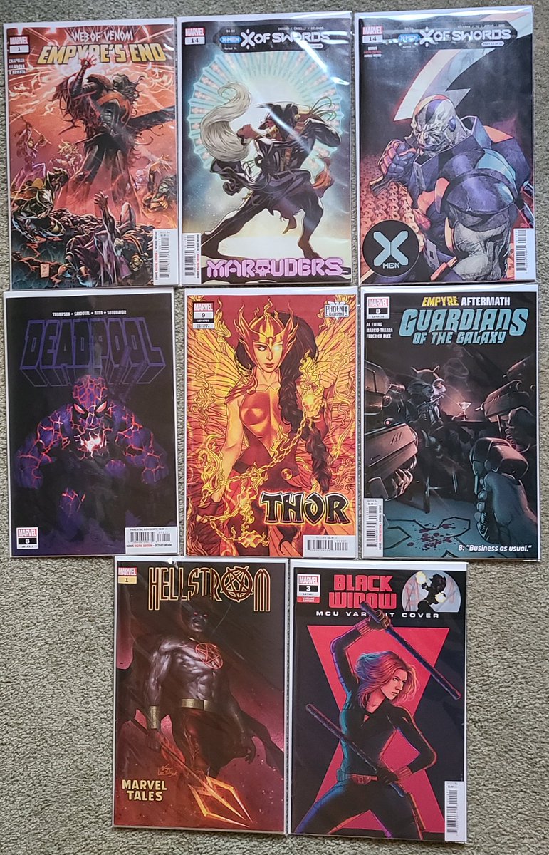 Prairie_Bayou's tweet photo. My bank account took a hit today. #DCComics #MarvelComics #ImageComics #Hellblazer #Crossover #Inkblot #DeceasedDeadPlanet #TheGoddamned #XOfSwords #WebOfVenom #Marauders #XMen #Deadpool #Thor #GuardiansOfTheGalaxy #Hellstrom #BlackWidow #Variant #MarvelTales https://t.co/DmANeE8BqO
