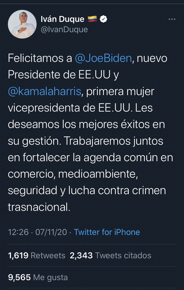 beltrandelrio's tweet photo. Todos los presidentes de América Latina están felicitando a @JoeBiden por su triunfo electoral. ¿Y López Obrador? https://t.co/dXdR7c74k6