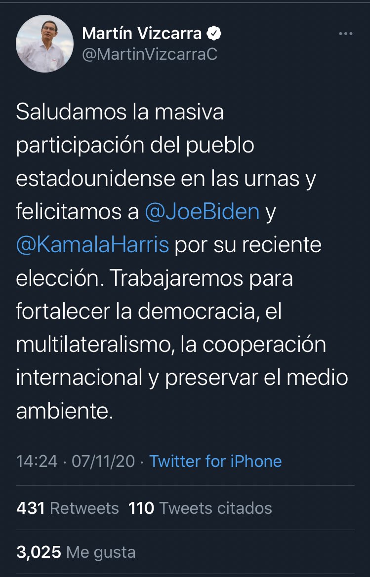 beltrandelrio's tweet photo. Todos los presidentes de América Latina están felicitando a @JoeBiden por su triunfo electoral. ¿Y López Obrador? https://t.co/dXdR7c74k6