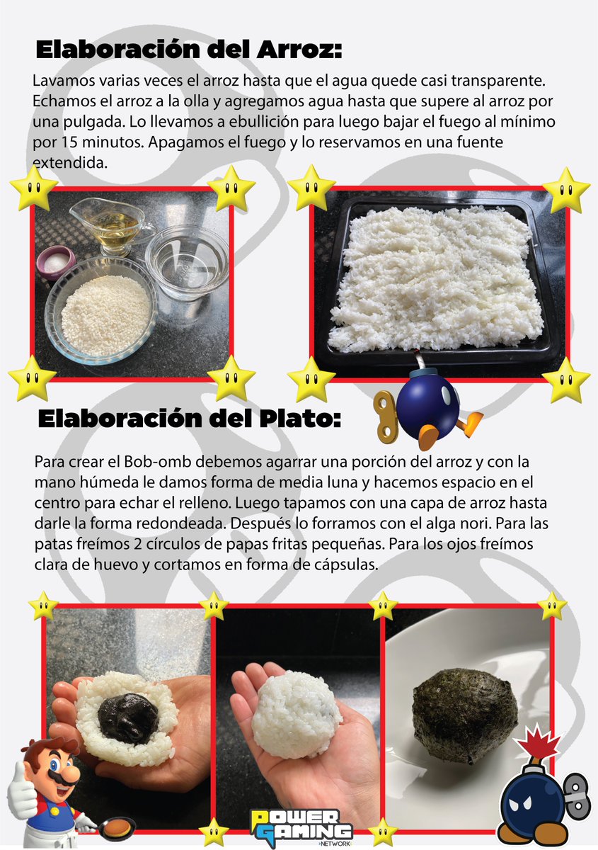 PowerGaming_Net's tweet photo. Hoy los famosos chefs de #CocinaPG te traen la exclusiva receta del suculento "Bob-omb de Calamar en su Tinta". ¡Una delicia!
#Mario #SuperMario #Nintendo #NintendoSwitch #Cocina #Comida #Videojuegos #PowerGamingNetwork #PGN https://t.co/aNYHtmZdKQ
