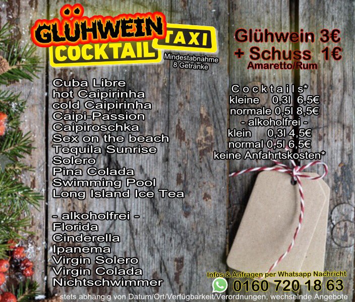 FrankKrummen's tweet photo. GLÜHWEINTAXI on Tour !!! https://t.co/0htZaYT1mH