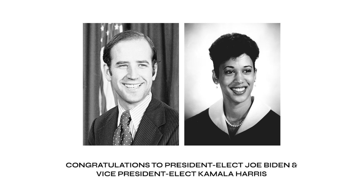 BeyLegion's tweet photo. Beyoncé congratulates President-Elect @JoeBiden &amp; Vice President-Elect @KamalaHarris. 🇺🇸

https://t.co/V63MffuLAv https://t.co/N43Vq5rhdw