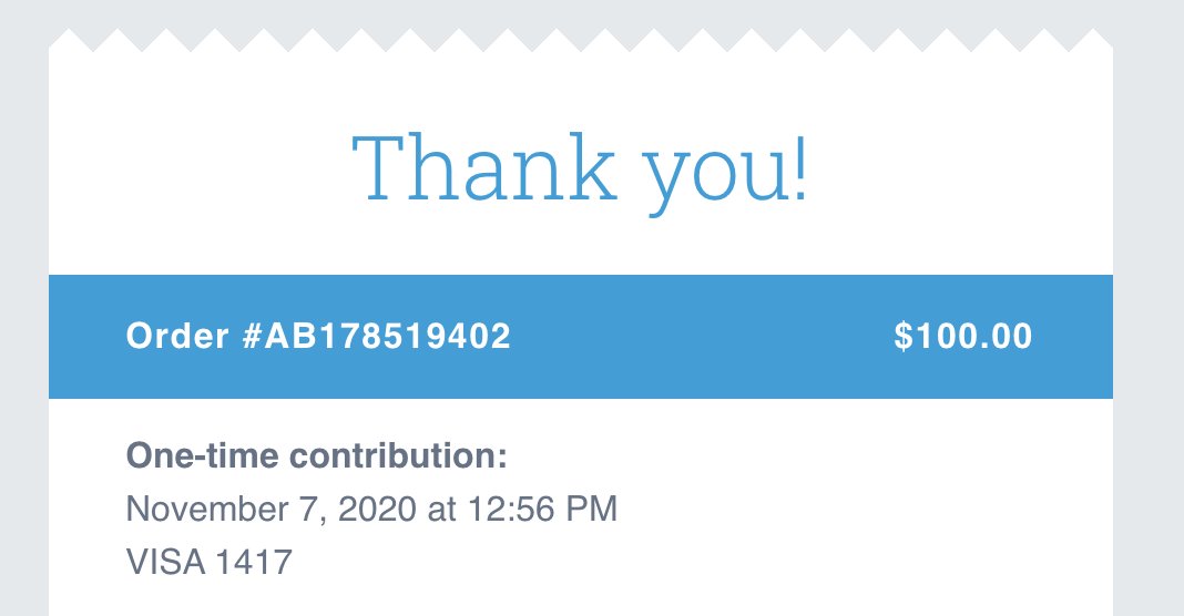 And $100 matching  @ewhauser's donation! $885 more to go