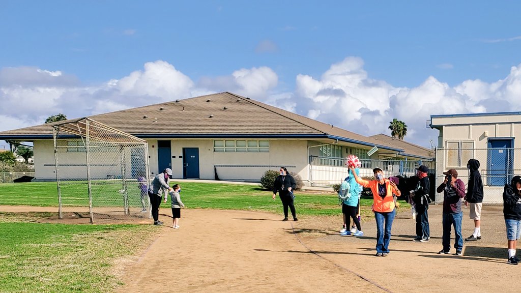 Spent this Saturday morning at school getting ready for our 1st Day of Hybrid Learning &amp; guess who I see? Ms.McCain &amp; our GOTR team &amp; families ready to run 3mile challenge! Go Lions!