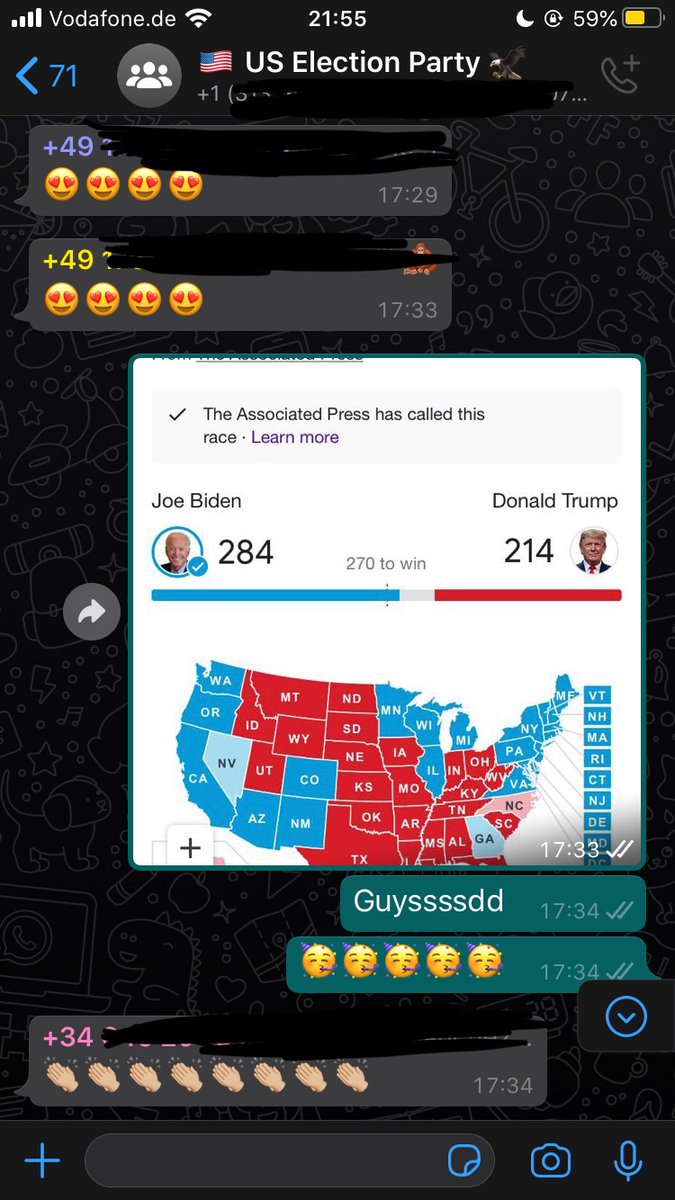 esth_on's tweet photo. Biden’s win is not just a big thing in the US, but also in Europe, we celebrate. And as the black daughter of 1st gen. immigrants, I am particularly proud of the new VP. 
Congratulations @JoeBiden @KamalaHarris 🎉🥳
#electionsUSA #Biden #Harris #BidenHarris2020  #USAelection2020 https://t.co/hju41TfId2