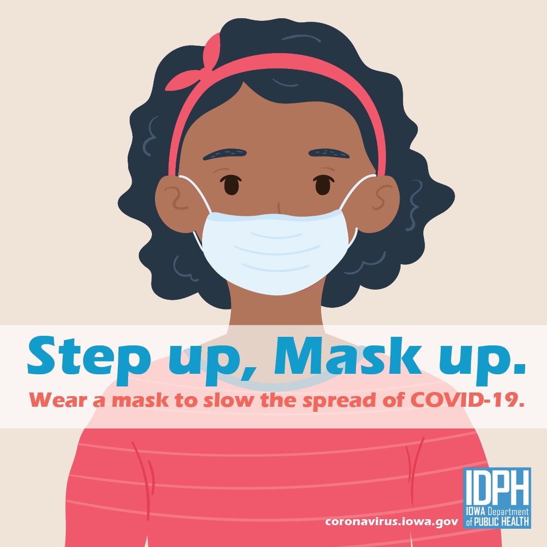 CancerIowa's tweet photo. “Protecting yourself means you’re protecting your friends, your family members, your co-workers, and your fellow Iowans. Each and every one of us has it in our power to slow the spread of COVID-19.”
#StepUpMaskUpIA @IAPublicHealth https://t.co/gZuwv5RMEx