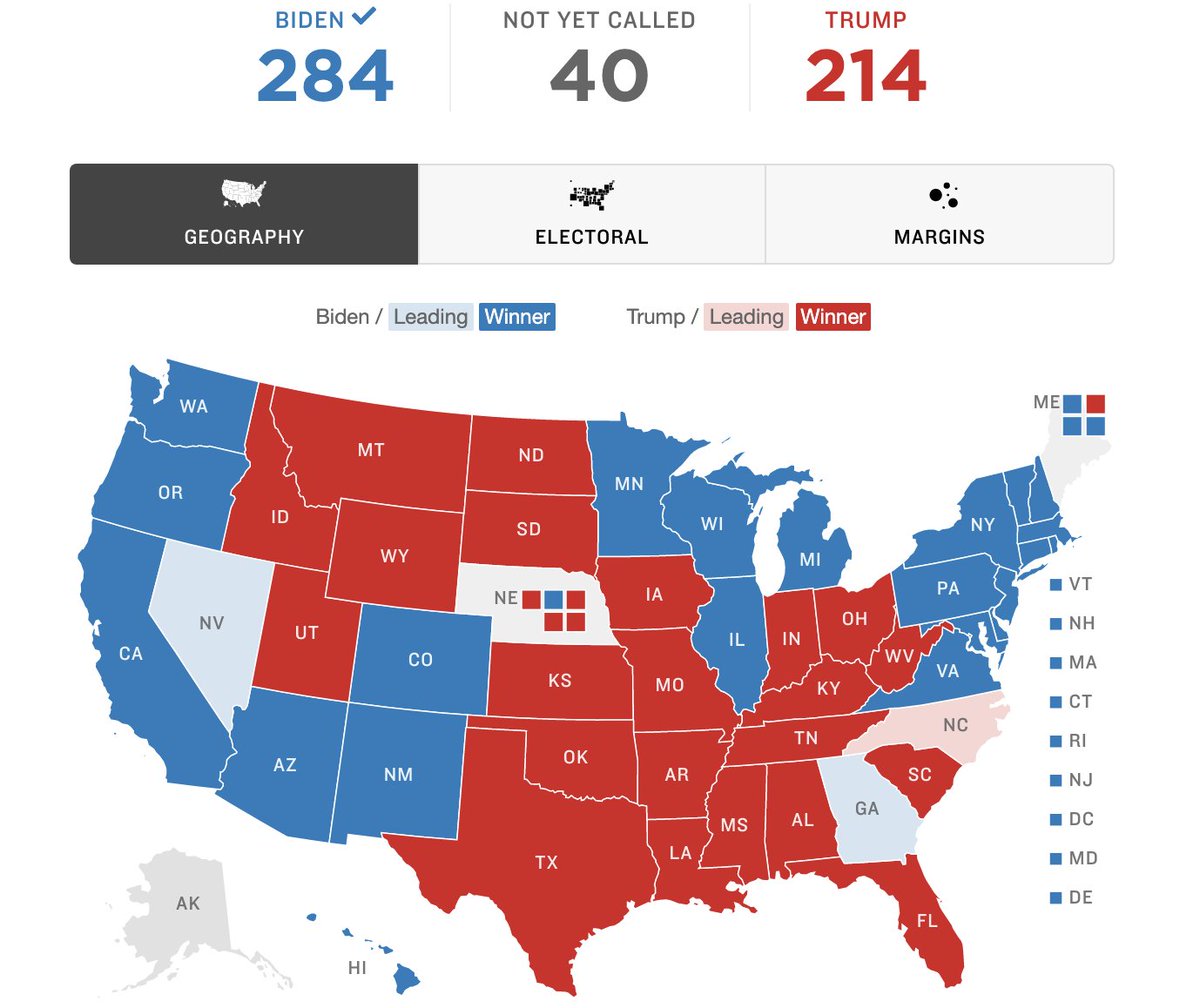 WHOOO HOOOOOO!!! #ByeDon #BidenHarris2020 #Pennsylvania2020 
(Map from <a href="/NPR/">NPR</a>)