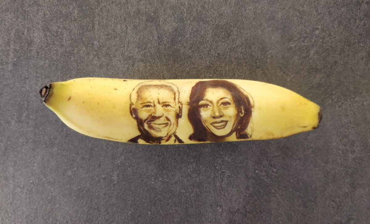 🇺🇸🇺🇸🇺🇸🇺🇸🥳🥳🥳🥳

#BidenHarris 

#BananaOfTheDay
#BananaBruiser #BananaArt

The banana is bruised. No ink is used.