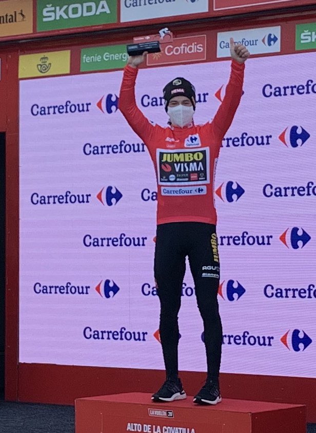 O my, o my, what a finish, what a rider, what a team! From Tour de l’Ain until the last race full gas. <a href="/rogla/">Primož Roglič</a> <a href="/JumboVismaRoad/">DavidRRCegg</a> <a href="/lavuelta/">La Vuelta</a> #happy #ridethefuture