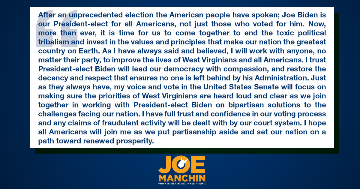 Sen_JoeManchin's tweet photo. https://t.co/ZLYR2ZrjZM