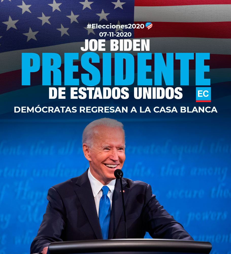#ATENCIÓN | ¡Los demócratas regresan a la Casa Blanca! Joe Biden se convierte en el Presidente 46 de EE.UU., tras ganar las reñidas #elecciones2020 contra Donald Trump » bit.ly/2Ih74YJ
