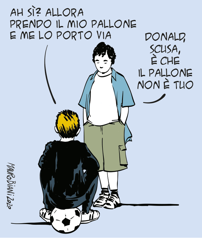 maurobiani's tweet photo. #Usa #Election2020 #BidenHarris #Trump @realDonaldTrump @JoeBiden 
Il pallone.
Oggi su @repubblica https://t.co/kuucGLCxXc