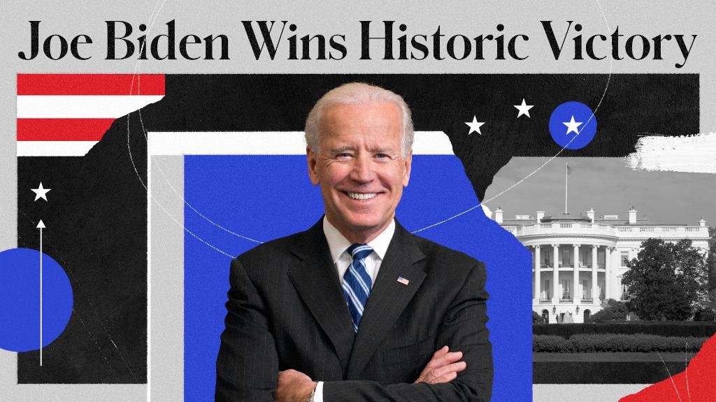 Forbes's tweet photo. Former Vice President Joseph R. Biden Jr. is projected to be the next president of the United States, defeating incumbent President Donald Trump https://t.co/QpheV3zjVn https://t.co/riyyH68gEF