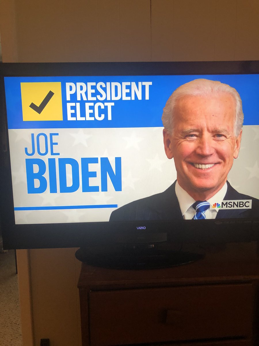 bnbord25's tweet photo. Tears of JOY!! Congratulations @JoeBiden https://t.co/mOsKO4nZpY