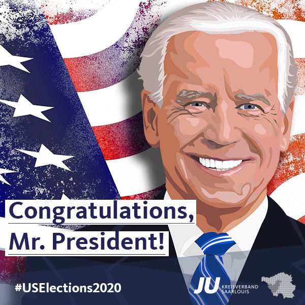 Die Vereinigten Staaten haben gewählt!
Herzlichen Glückwunsch an den President-elect, <a href="/JoeBiden/">Joe Biden</a>! 🇩🇪 🇺🇸