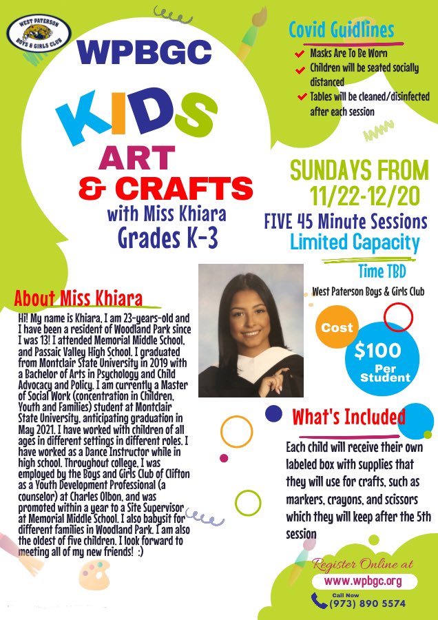 WPBGClub's tweet photo. The WPBGC is offering  a 5 week, 45 minute session art camp for kids K-3. If you are interested, please head over to https://t.co/IX3uKNiB2I, and click on the “Registration Info” tab to register your child. Limited Capacity, sessions start 11/22. Registrations are now open! https://t.co/7bMqraHQqH