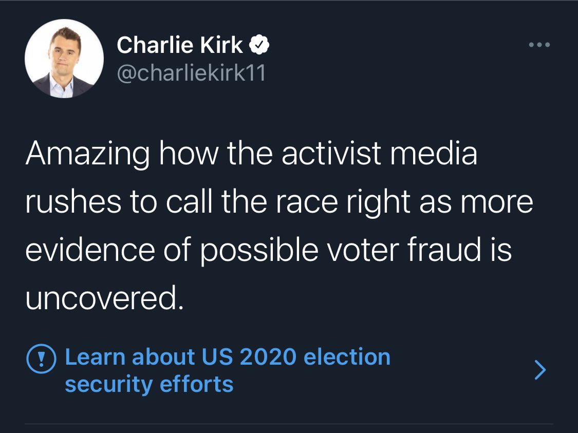 SarahHoover24's tweet image. Well it didn’t take long for Twitter to censor @charliekirk11 🙅🏼‍♀️😳😒🙄 #BigTechElectionInterference #Censorship2020 #Bidenisnotmypresident