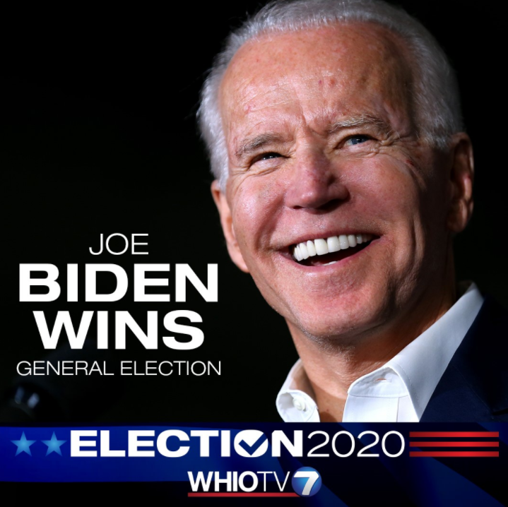 whiotv's tweet photo. BREAKING: The AP and CBS declare Joe Biden as projected winner of presidential election
https://t.co/0gplFZCIPq https://t.co/EbtL7mv6et