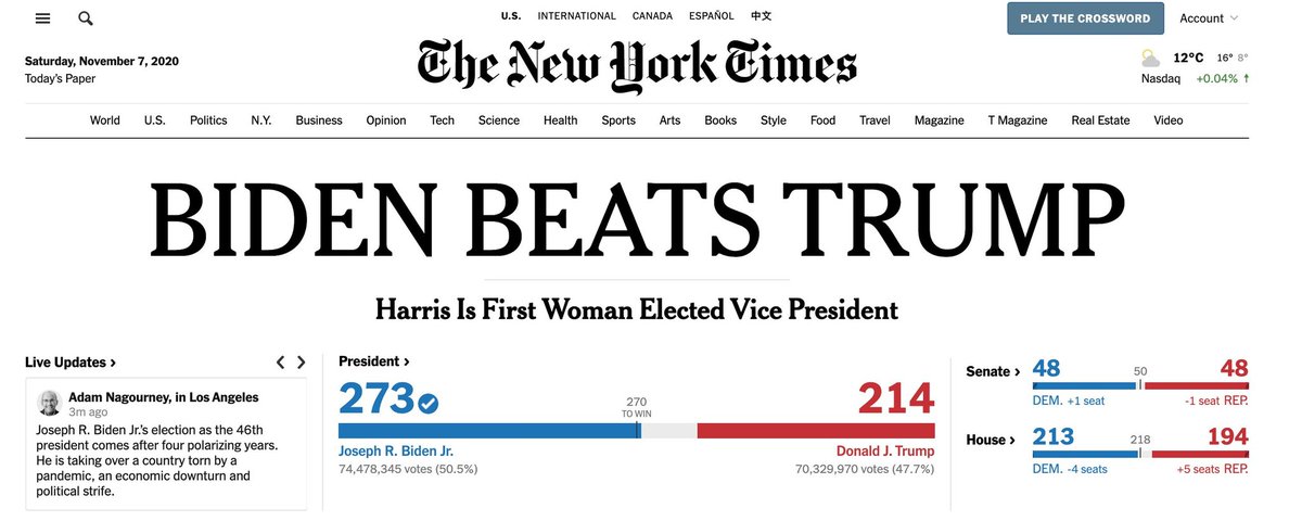 DavideBertone's tweet photo. Grosso. Maiuscolo. Detto forte e chiaro. 
Il mondo è salvo.
#bidenharis2020 #biden #USAelection2020 https://t.co/ygQxlwbaEr