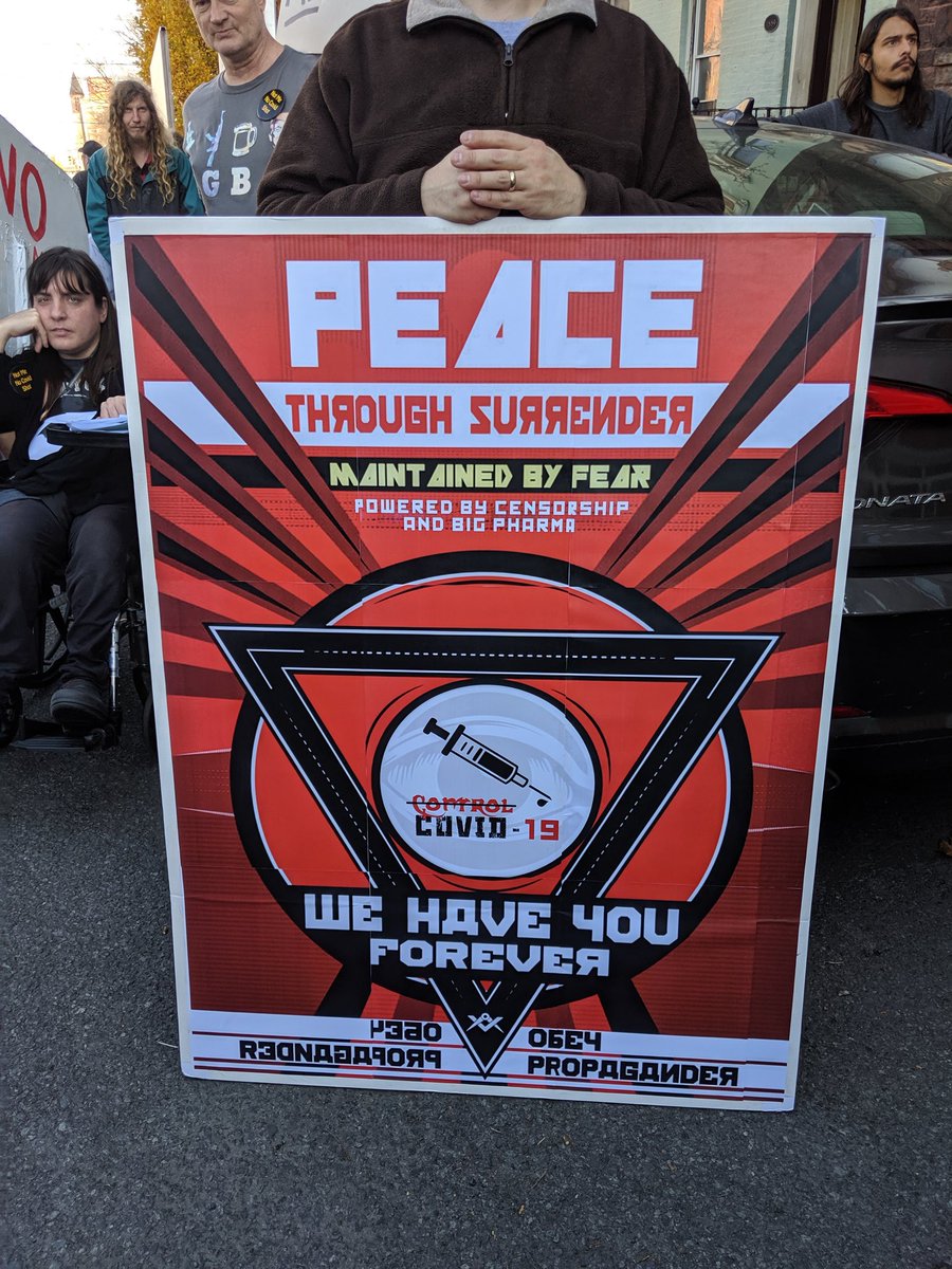 lex6m's tweet photo. Today in Albany, NY at the governor's mansion. No to the #NewNormal No #forcedvaxx
Yes to The People! ❤️✊ https://t.co/HSpmCh5QLO