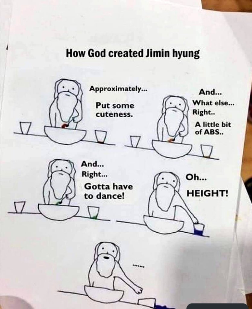 WayOt7's tweet photo. Remember when Jungkook drew how God made Jimin 😭
#Jimin #Jungkook #bts #btsmemes https://t.co/G6TAwelrAb