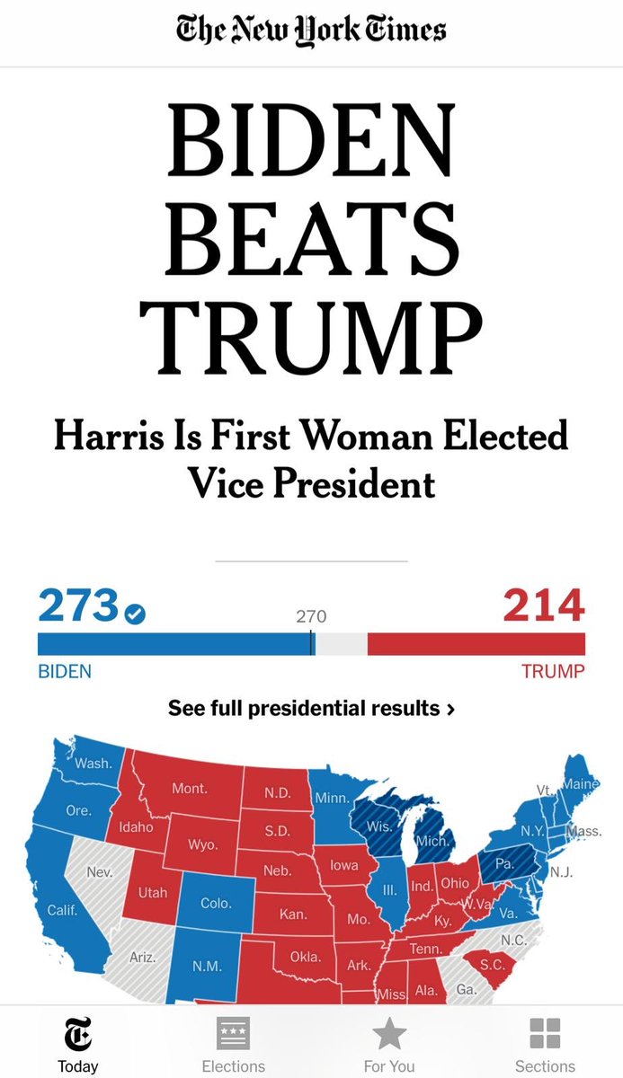 Biden &amp; Harris won! Let’s make America great again! 🇺🇸💙 #MAGA