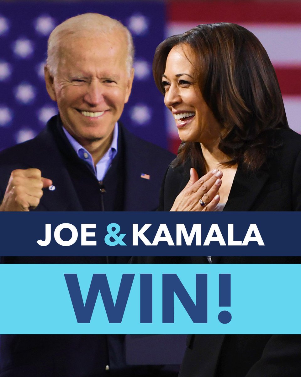 The ballots have been counted and the American people have elected a leader in @joebiden who ran promising to bring our country back together. He and @kamalaharris will have my full support as they work to do that.
