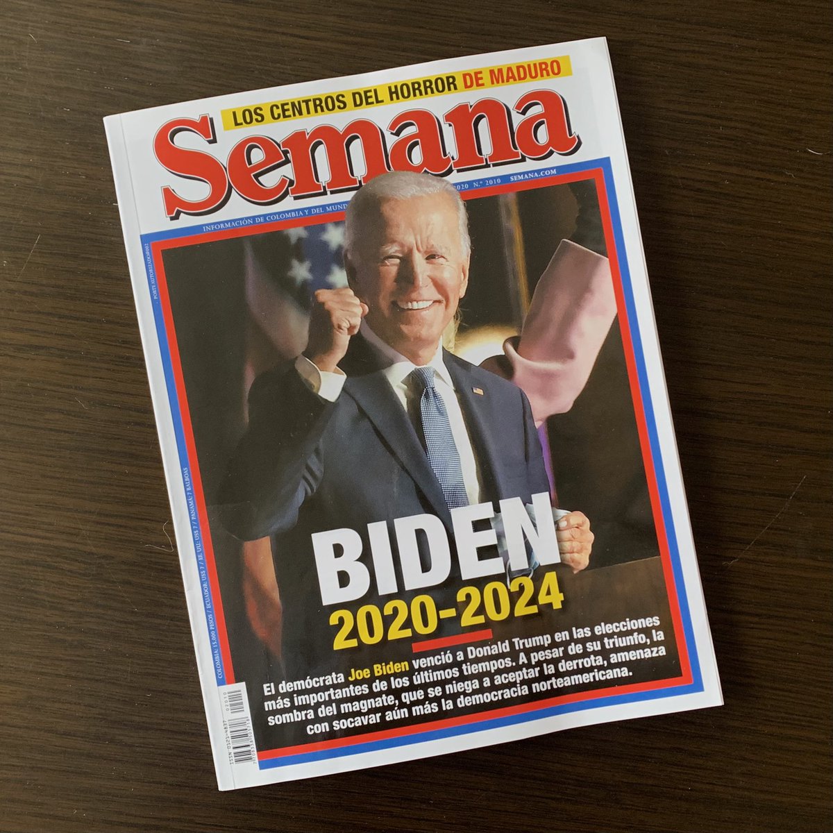 Portada de la <a href="/RevistaSemana/">Revista Semana</a> ||<a href="/JoeBiden/">Joe Biden</a> es el presidente nr. 46 de EE.UU.