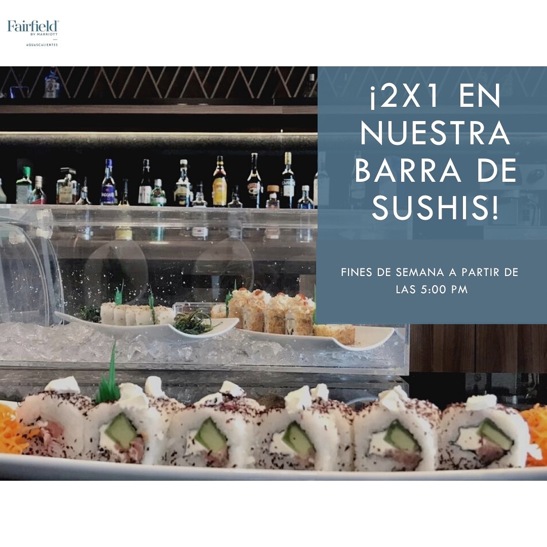 fairfieldags's tweet photo. ¡Disfruta del 2x1 que tenemos en nuestra barra de sushi a partir de las 5:00 PM! https://t.co/WQu651IZHL