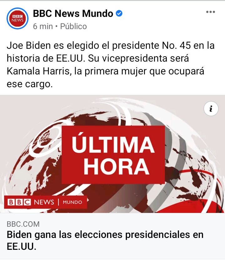 SOL_AGUSTIN's tweet photo. El subconsciente de @bbcmundo sabe que el PRESIDENTE N°45 es @realDonaldTrump, FIN! 👊🏻😎
#Fraud3 https://t.co/XVNohStn2w