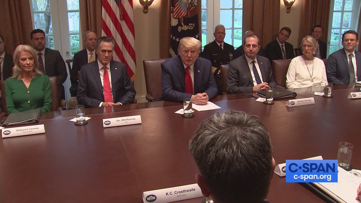 GregTHR's tweet photo. So, there's probably not going to be a second White House listening session about vaping. 

Thanks for the memories, @KellyannePolls. https://t.co/PaKIY4whc7