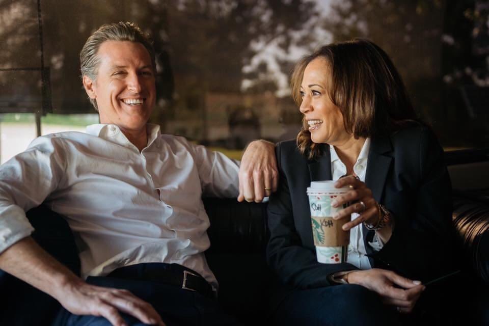 My dear friend, and now Madame Vice President-elect, congratulations.

California is so, so proud today.