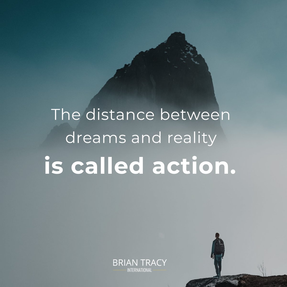BrianTracy's tweet photo. The distance between dreams and reality is called action. 

Do you agree? Share your thoughts below👇 https://t.co/OEpfA0Z6Yv
